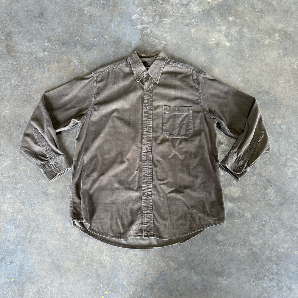 Vintage Sonoma Brown Lightweight Corduroy Button Up Shirt